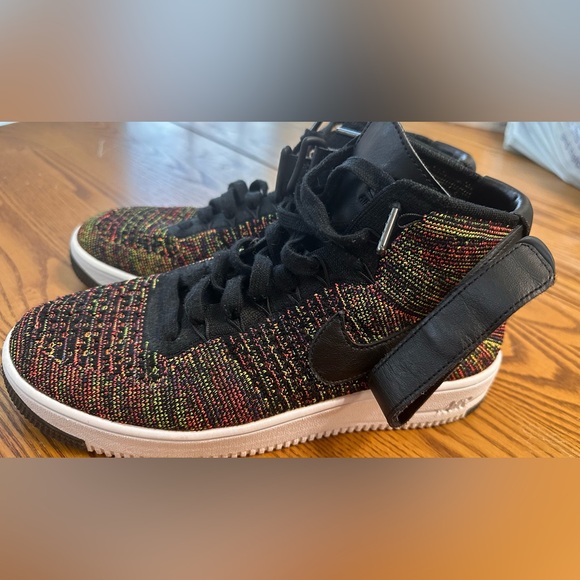 Nike men’s Black and Multicolor High-Top Sneakers